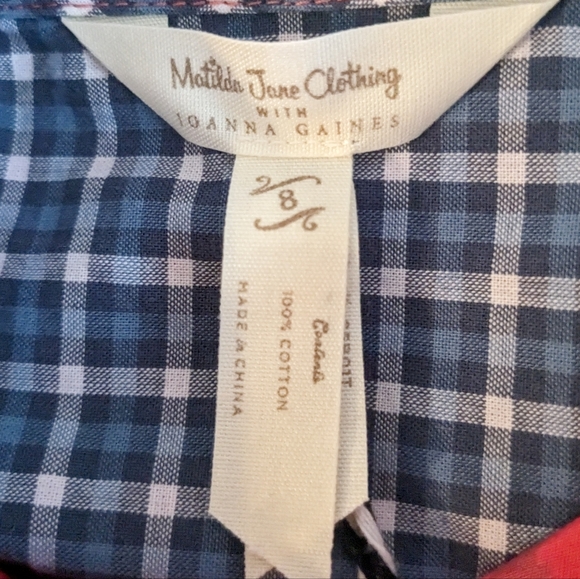 Matilda Jane HORSING AROUND Boys Red Cotton Short Sleeve Button Down NWT Boys 8 - Picture 6 of 8